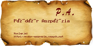 Pödör Aszpázia névjegykártya